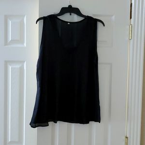 Sheer black tank top